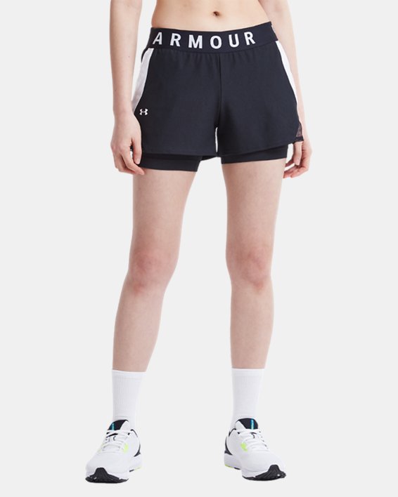 Damen UA Play Up 2-in-1-Shorts, Black, pdpMainDesktop image number 0